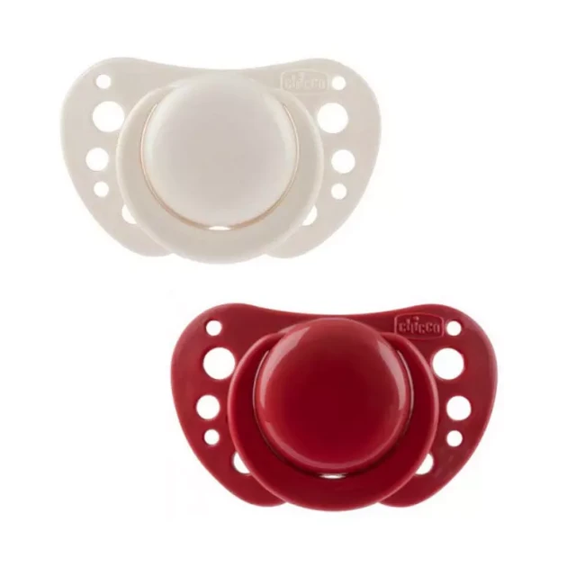 Chicco Ciuccio 6-16 mesi Air Physioforma Succhietto in Silicone - Rosso
