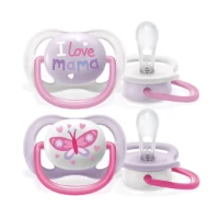 Philips Avent 2 pz Succhietti Ultra Air 0-6m Mama e Farfalla