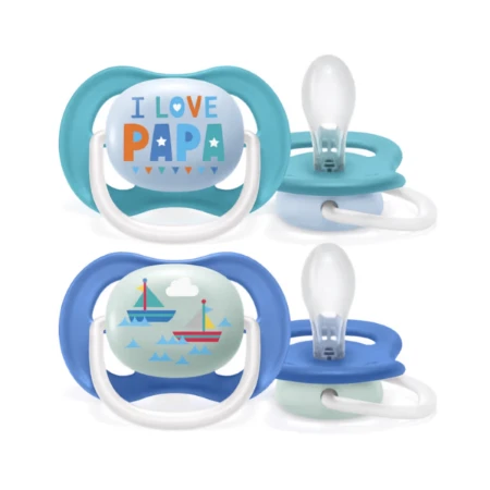 Philips Avent 2 pz Succhietti Ultra Air 6-18m Papa e Barca