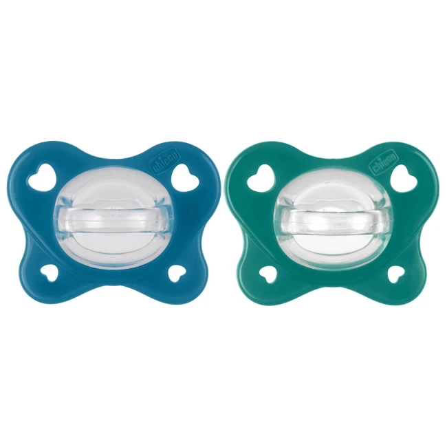 Chicco Succhietto Dual Soft 16-36m 2 pz Azzurro