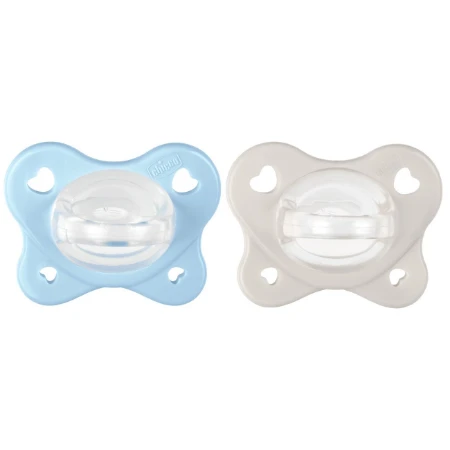 Chicco Succhietto Dual Soft 2-6m 2 pz Azzurro