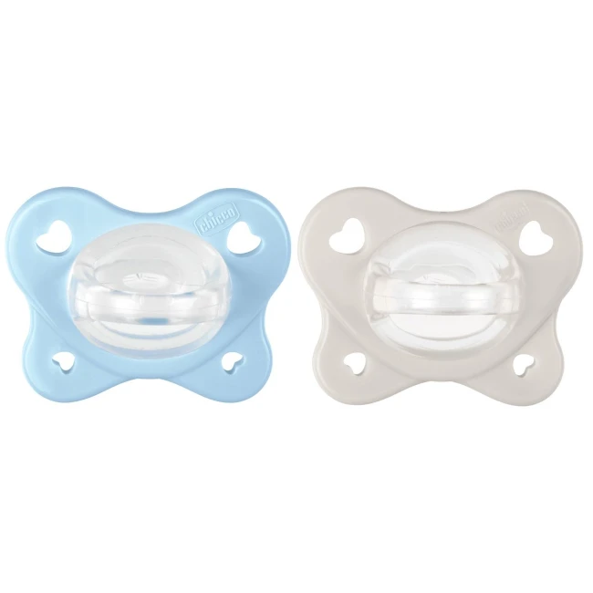 Chicco Succhietto Dual Soft 2-6m 2 pz Azzurro