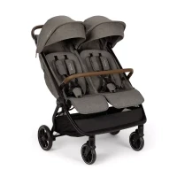 Nuna Passeggino Gemellare Trvl Dubl per Fratelli e Gemelli - Compatto e Leggero - Granite