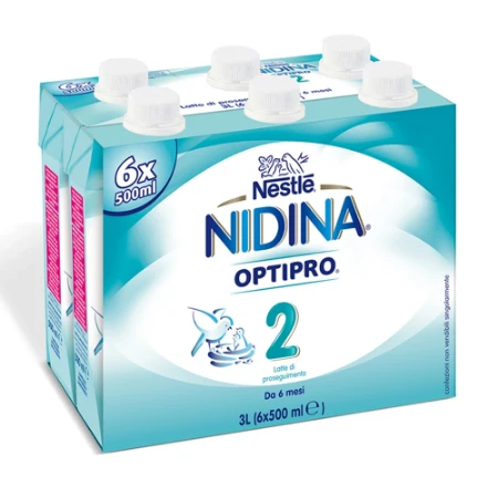 Nestlé Nidina Latte Optipro 2 Liquido 6 x 500ml 