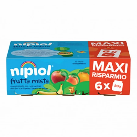 Nipiol Omogeneizzato Frutta Mista 6x80g