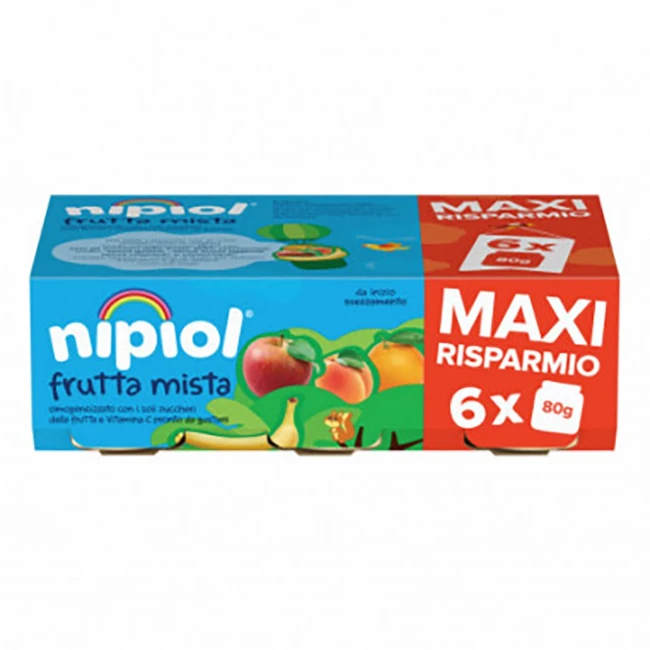 Nipiol Omogeneizzato Frutta Mista 6x80g