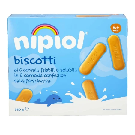 Nipiol Biscottini 6 Cereali Solubili con Vitamine e Minerali 360g