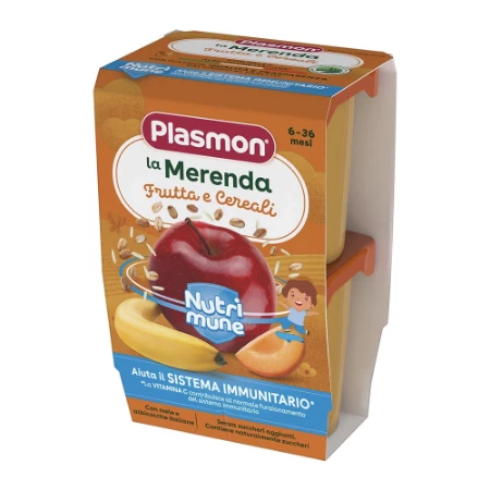 Plasmon Merenda Frutta Mista e Cereali 2x120g 