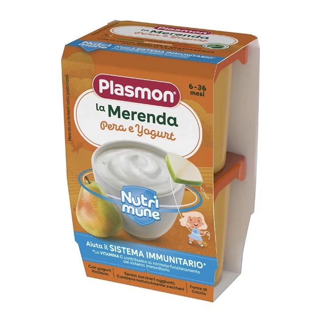 Plasmon Merenda Yogurt e Pera 2x120g 