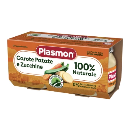 Plasmon Omogeneizzato Carote, Patate e Zucchine 4x80g 