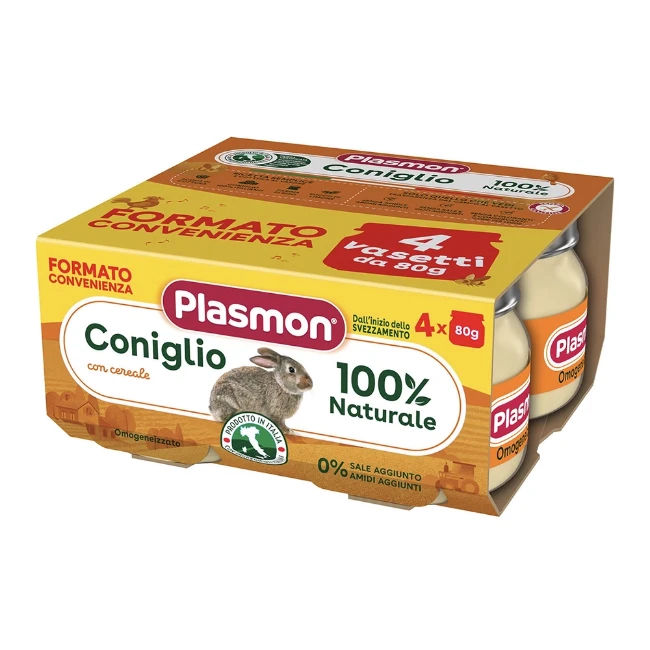 Plasmon Omogeneizzato Coniglio 4x80g