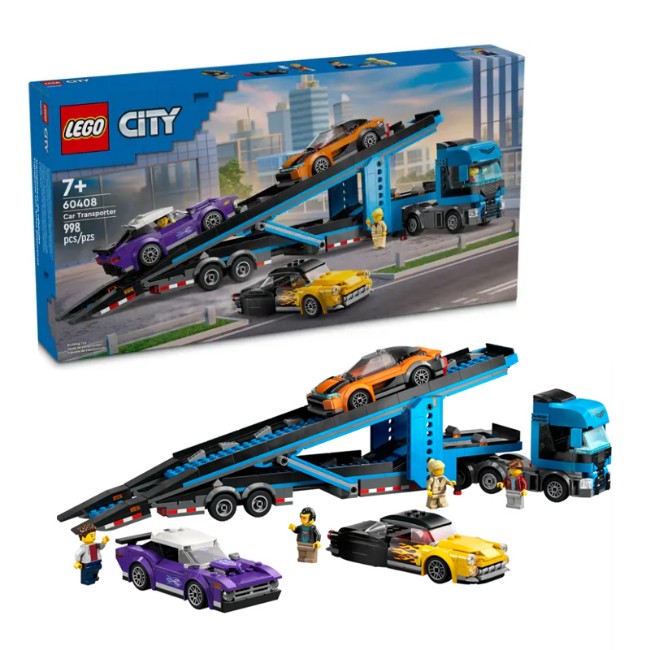 LEGO City Camion Trasportatore con Auto Sportive 60408