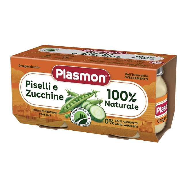Plasmon Omogeneizzato Piselli e Zucchine 2x80g 