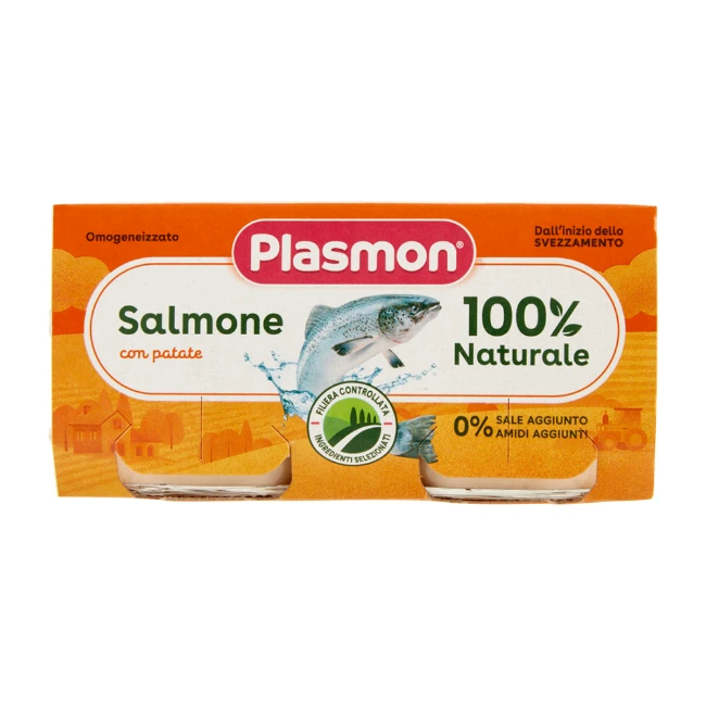 Plasmon Omogeneizzato Salmone e Verdure 2x80g 