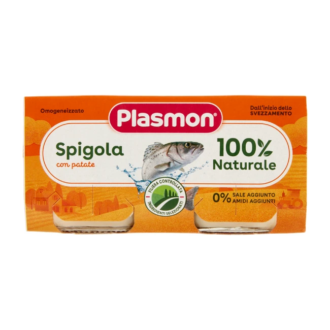 Plasmon Omogeneizzato Spigola con Verdure 2x80g 