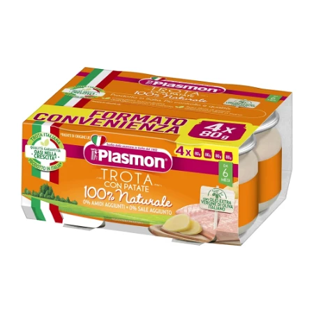 Plasmon Omogeneizzato Trota con Verdure 4x80g 