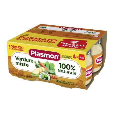 Plasmon Omogeneizzato Verdure Miste 4x80g 