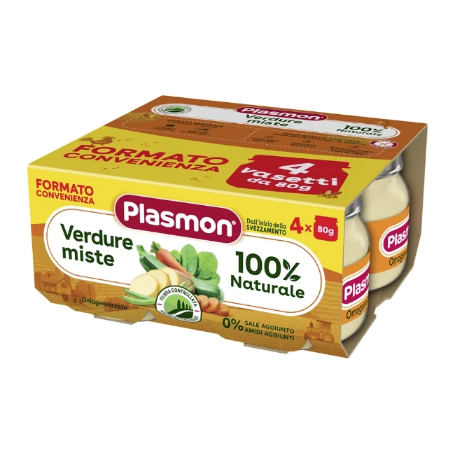 Plasmon Omogeneizzato Verdure Miste 4x80g 