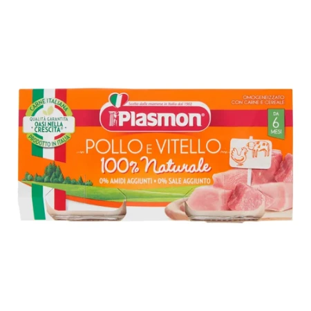Plasmon Omogeneizzato Vitello e Pollo 2x80g 