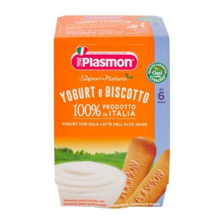 Plasmon Sapori di Natura Biscotto e Yogurt 2x120g 