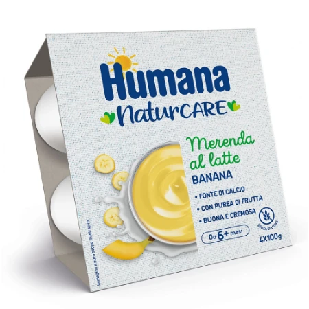 Humana Merenda Latte e Banana 4x100g 