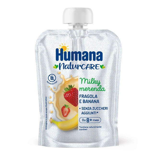Humana Milkymerenda Banana Fragola 100g