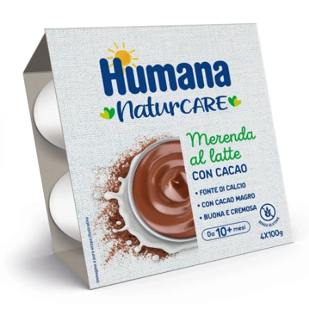 Humana Merenda Latte e Cacao 4x100g
