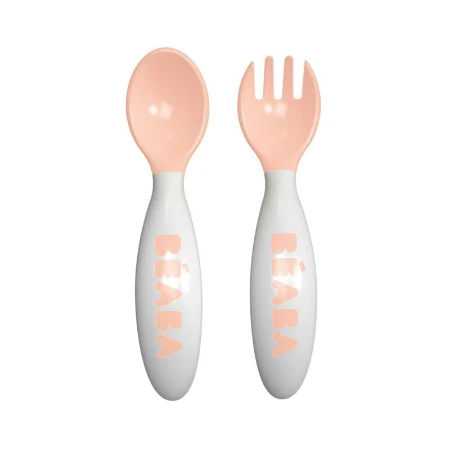 Béaba Set di 2 Posate Ergonomiche Rosa