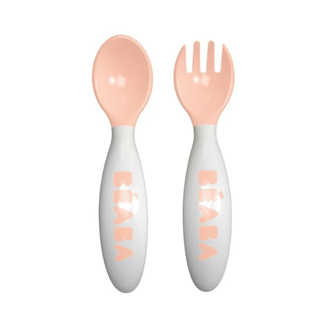 Béaba Set di 2 Posate Ergonomiche Rosa