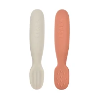 Béaba Set di 2 Cucchiai in Silicone Terracotta