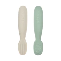 Béaba Set di 2 Cucchiai in Silicone Verde