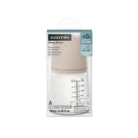 Suavinex Biberon Speciale Allattamento Zero.Zero 180 ml Medium Nude