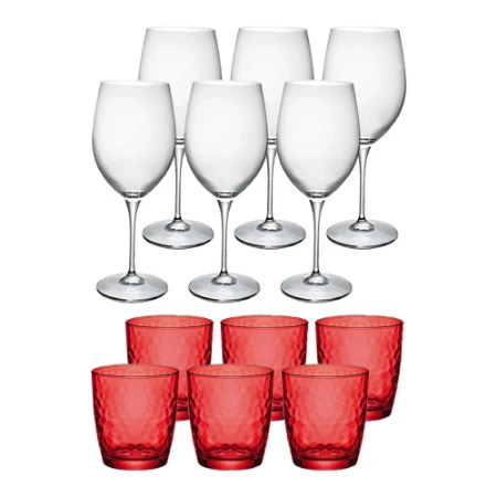 Bicchieri Da Acqua Krosno Pure - Set Di 6, 200ml, Vetro Trasparente, Lavastoviglie - Foto 8