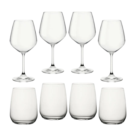 Bormioli Rocco Restaurant Set 8 Bicchieri Vino e Acqua