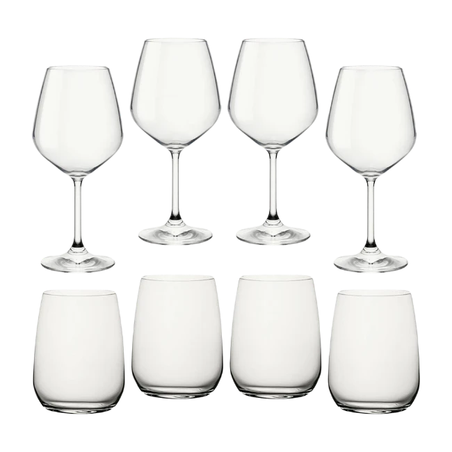 Bormioli Rocco Restaurant Set 8 Bicchieri Vino e Acqua