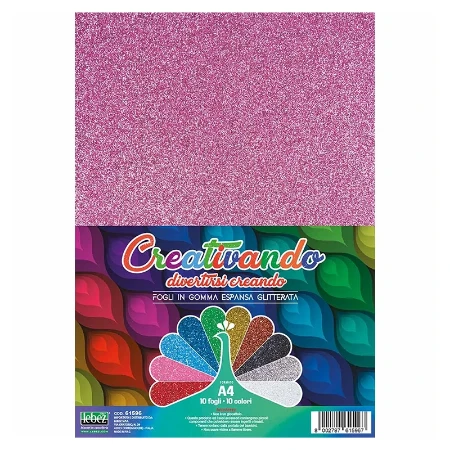 Fogli A4 in Eva Glitter 10pz
