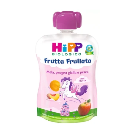 Hipp Frutta Frullata Unicorno Mela Prugna Gialla e Pesca 90g