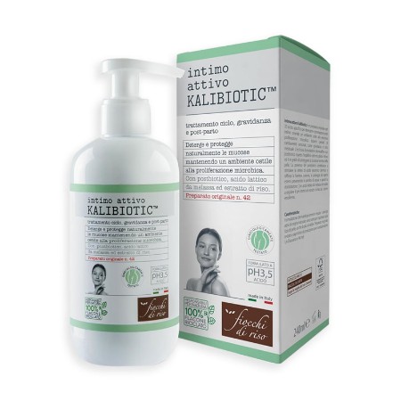 Fiocchi di Riso Detergente Intimo Attivo Kalibiotic per Mestruazioni, Gravidanze e Post-Parto - 240ml