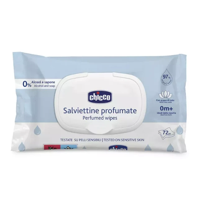 Chicco Salviette Detergenti Profumate con Acqua di Loto - 72pz