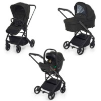 Foppapedretti Trio Tic Toc con Passeggino, Navicella e Seggiolino Auto i-Size 40-87cm - Ebony