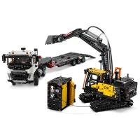 LEGO Technic Autocarro Volvo FMX ed Escavatore Elettrico EC230 42175