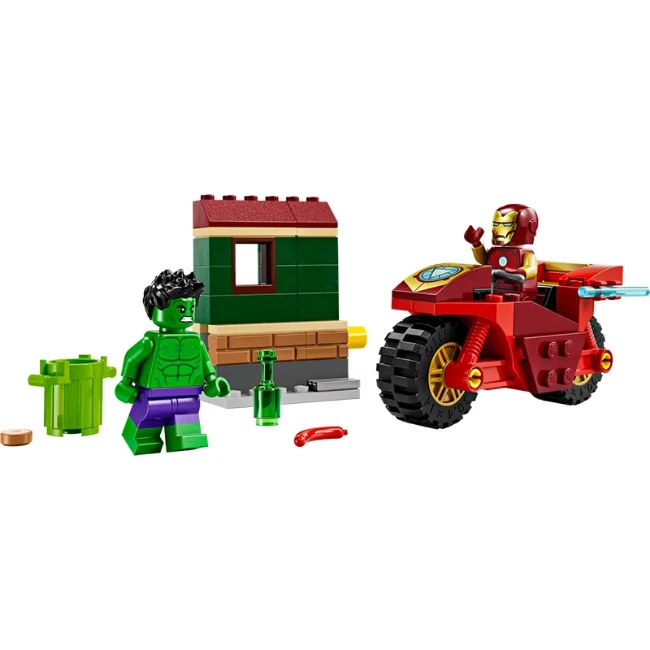 Paniate LEGO Marvel Iron Man con Moto e The Hulk 76287 in