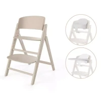 Cybex Seggiolone Evolutivo in Legno Click & Fold 3in1 con Baby Set e Vassoio - All Natural
