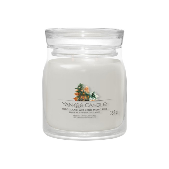 Yankee Candle Signature Candela in Giara Media Woodland Weekend Memories 50 Ore