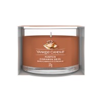 Yankee Candle Signature Candela Votiva in Vetro Pumpkin Cinnamon Swirl 10 Ore