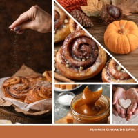 Yankee Candle Signature Candela Votiva in Vetro Pumpkin Cinnamon Swirl 10 Ore