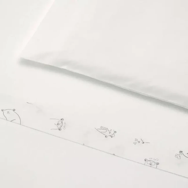 Lenzuolo Con Angoli Petite Plume In 100% Cotone Biologico Certificato GOTS 60x120cm O 70x140cm