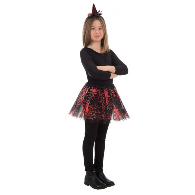 Tutù Nero con Ragnatele Rosse