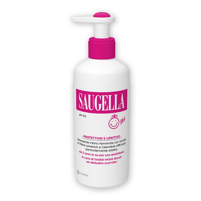 Saugella Girl Protettivo e Lenitivo con Malva e Calendula ph 4,5 - Bambine da 3 a 12 anni