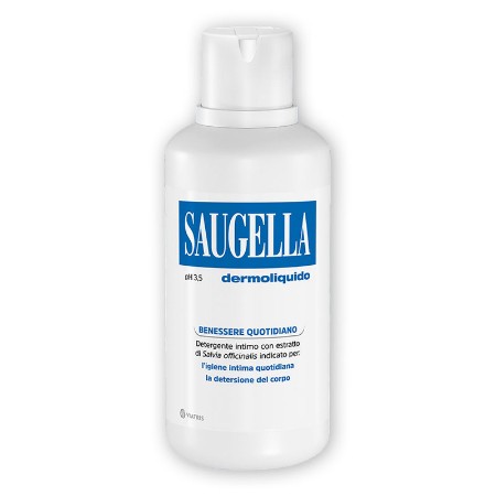 Saugella Dermoliquido Detergente Intimo con Estratto di Salvia ph 3,5
